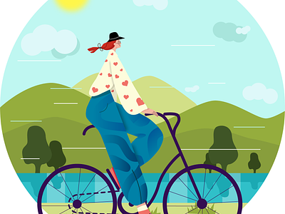 bicycle adobe illustrator design graphic design illustration illustrator vector