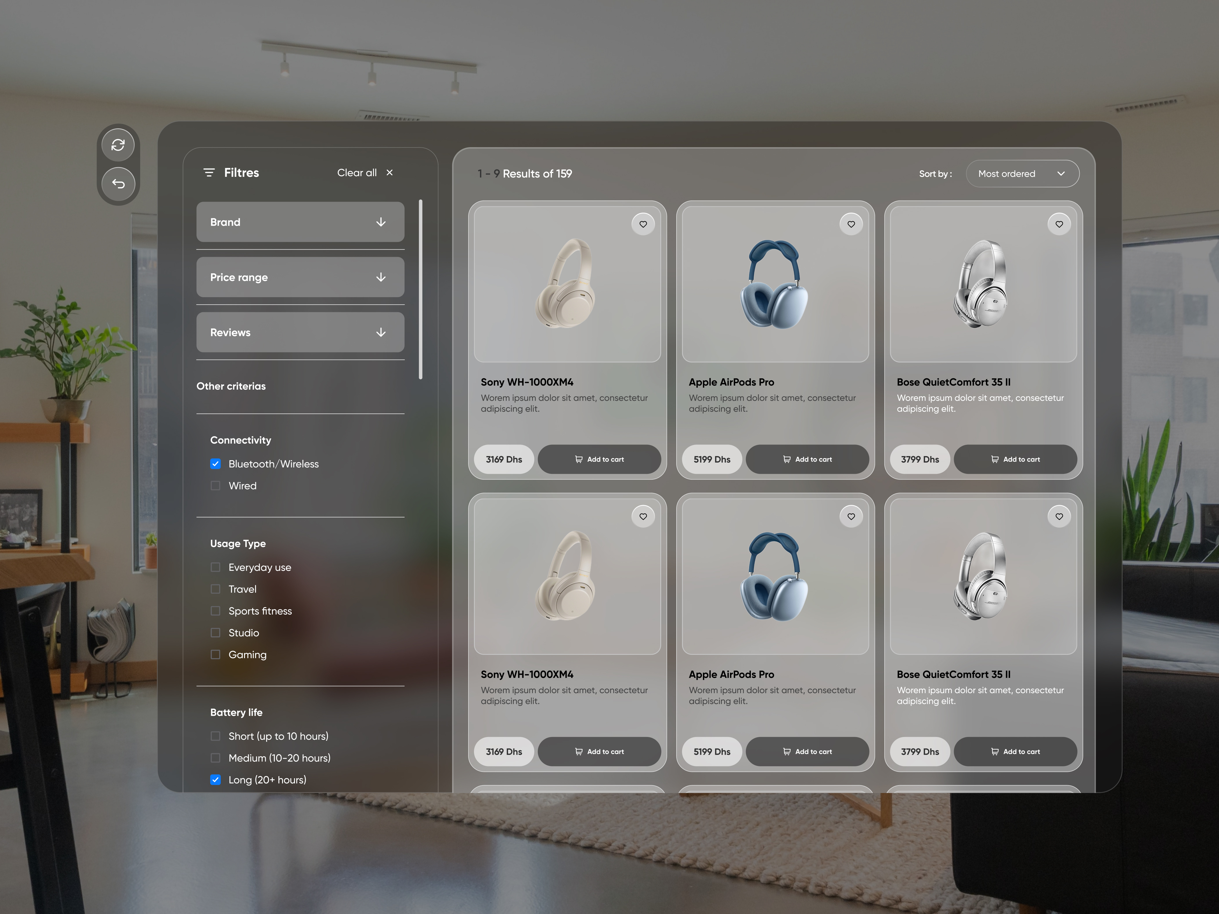 Ecommerce UI - Spatial design - Apple Vision Pro 3d animation apple future spatial design ui uiux user interface ux vision os vision pro