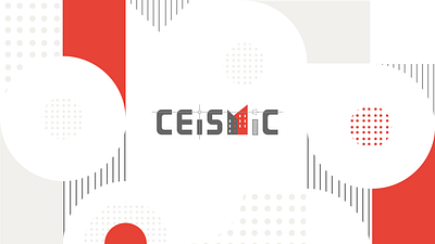 "CEISMIC" - Event Graphics Design coffee cup design thinking event event design graphic design grey logo design pattern design red website design