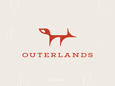 Outerlands Fox Logo animal branding brandmark emblem forest fox graphic design identity illustration logo logo design logos minimalist nature outdoors retro vintage