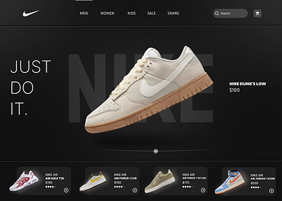 NIKE HOME PAGE REDESIGNED 👟 graphic design ui