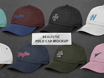 Realistic Polo Cap Mockup baseball hat mockup caps hat mokcup polo cap polo caps polo hat realistic polo cap