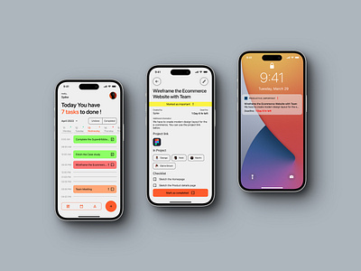 Task Management app | UI Design mobiledesign ui ux