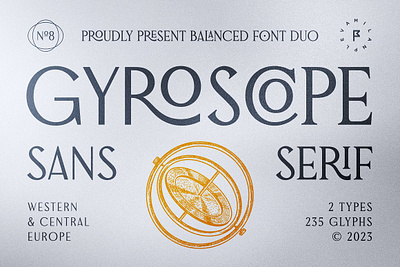 Gyroscope Sans & Serif Font Duo classy elegant font gyroscope gyroscope sans serif ligatures modern typeface