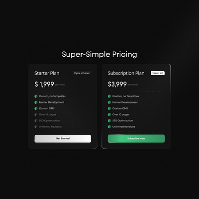Pricing Section Design app cta dark dark mode design figma pricing pricing section ui ux web web design website