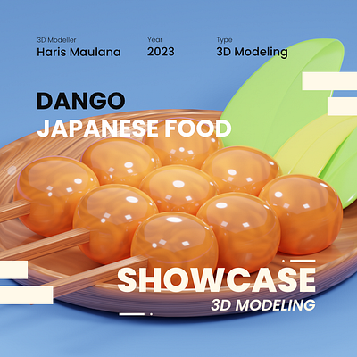 3D MODELING OF DANGO ILLUSTRATION [SHOWCASE] 3d 3d art 3d food 3d icon 3d illustration 3d stylized 3dblender 3dshowcase affinity designer blender dango design food illustration illustration showcase