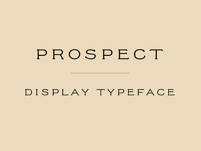 Prospect Display Font antique antique font display display font prospect display font