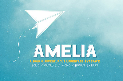 Amelia Font Collection amelia font collection display font display type font font typeface fonts handwriting sans serif font