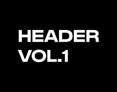 HEADERS VOL.1 3d branding graphic design logo motion