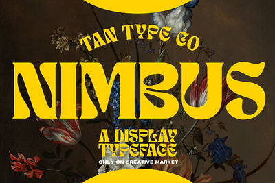 TAN - NIMBUS Display Font bold font bold typeface psychedelic psychedelic font retro font tan nimbus