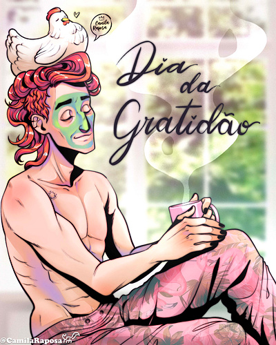 🌟 Today is Gratitude Day! 🌈 I chose this date not because I'm character design design fox gradiant map illustration
