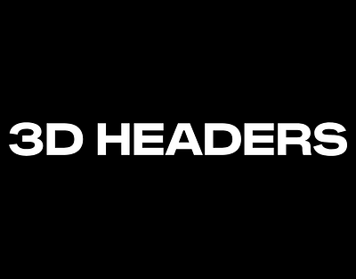 3D HEADERS 3dheaders banner designer graphic design headers logo