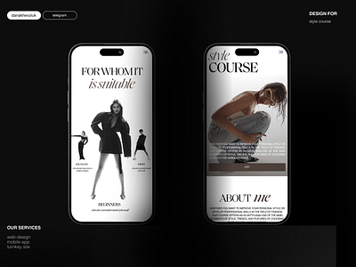 Design mobile for style course course design style course ui ux web web design