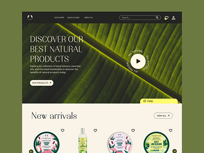 Bodyshop Website Redesign 🌿 bodyshop branddesign brandstrategy cosmetics graphic design landingpage product redesign ui uidesign uipagedesign ux uxstrategy