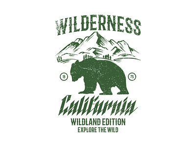 Wild bear t-shir design graphic design illustration product design t shirt design typography vector