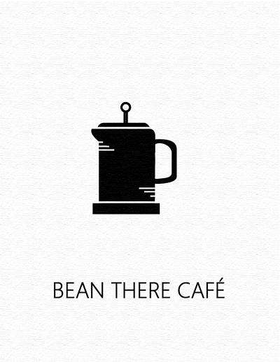 BEAN THERE CAFÉ LOGO branding cafe cafe logo cafe shop classic design fictional graphic design illustrator logo logo design minimalist modern