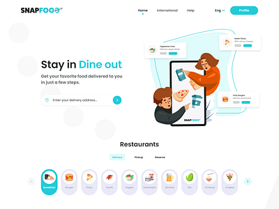 Food Delivery cafe delivery design food restaurant ui ux web website