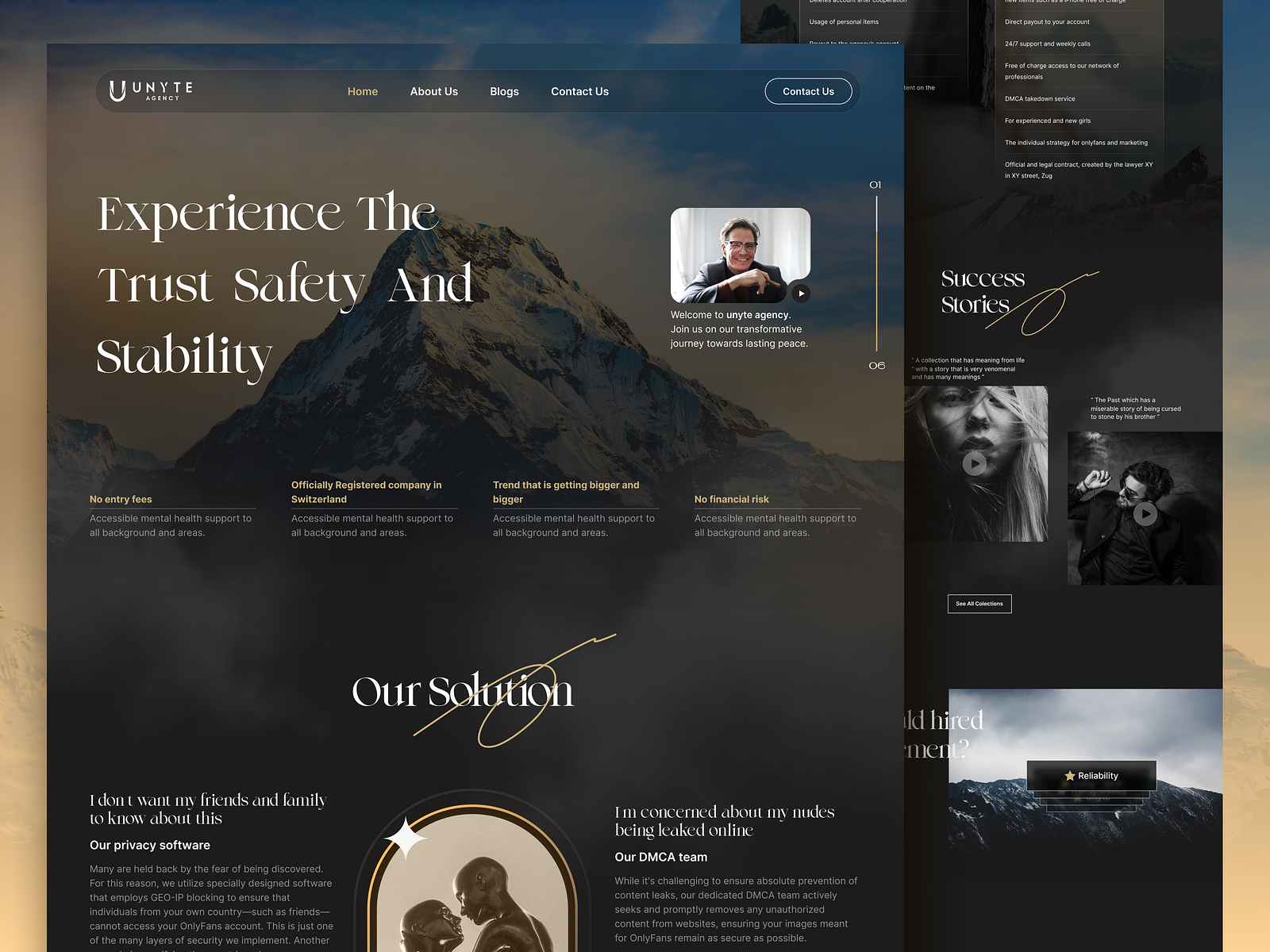 Onlyfans Agency Luxury Website Design by Ashish on Dribbble