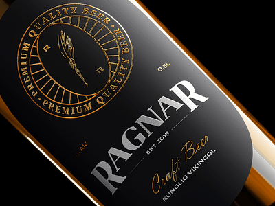 "Ragnar" Label beer branding design graphic design label logo product typography