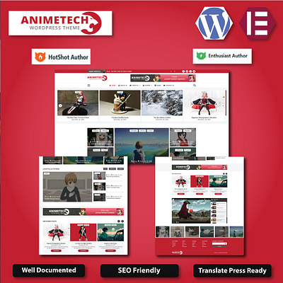 Anime Tech - Anime & Manga News WordPress Theme design elementor website wordpress wordpress design wordpress development wordpress theme