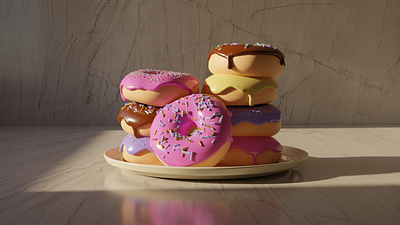 Donuts Realistic 3D rendereddonuts