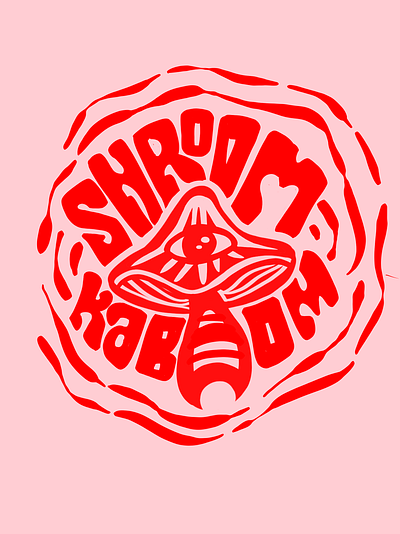 Shroom Kaboom illustration logo mushroom procreate