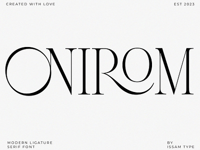 Onirom-Modern Ligature serif Font branding design fashion font font logo luxury font multilingual font serif trendy type typeface typogaphy wedding font
