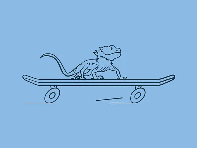Pet Value Illustrations animal cute design fun illustration lizard pet pet store skateboard skateboarding vector