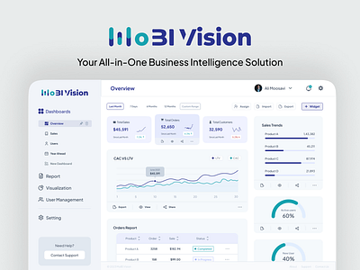 MoBi Vision business intelligence dashboard data analysis data visualization ui