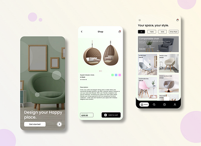 Furniture App UI Concept apps design furniture graphic design home decor mobile ui ui kit