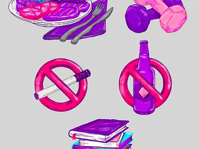 Pink October - Icons 2d 2d art cartoon illustration