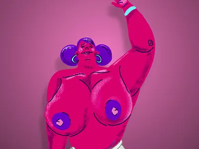 Pink October - Mammogram 2d 2d art caracter cartoon illustration