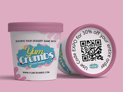 Yum crumbs ice cream cup design ai design branding cup custom design design graphic design ic cream ice cream cup ice cream cup art ice cream cup design ice cream cup size label design mockup packaging design photoshop premium design print design product packaging design template vanilla ice cream cup