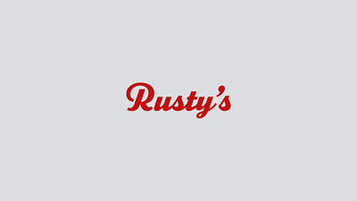 Rusty's automotive logo branding car logo design graphic design logo logo design oil logo petrol logo typography vintage