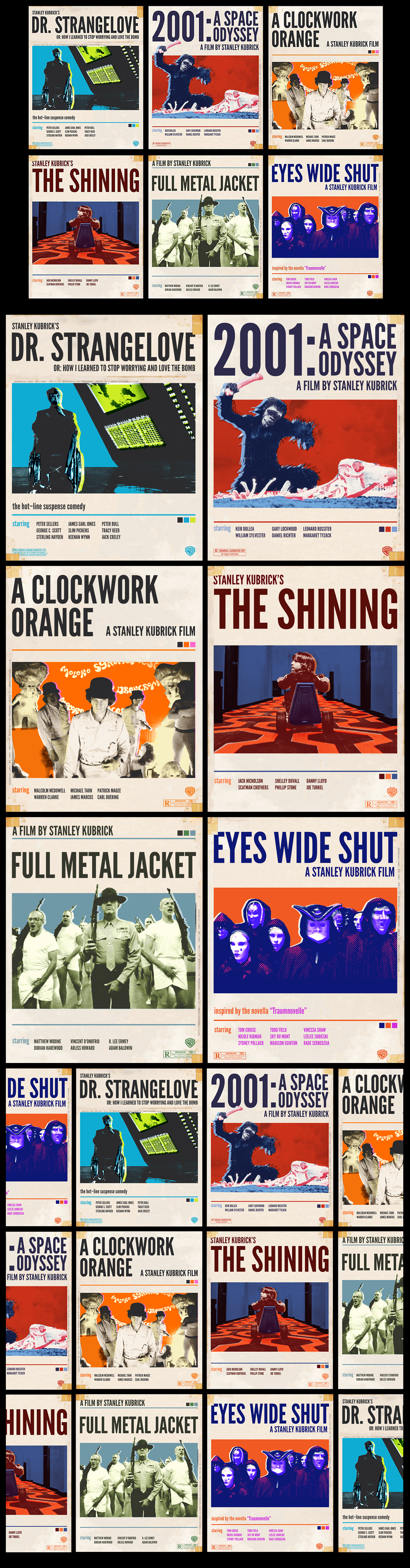 Stanley Kubrick Posters design film graphic design graphic design movies poster poster design stanley kubrick typography