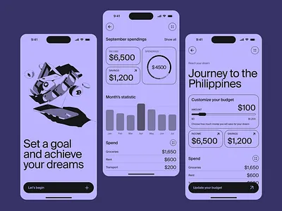 Finance planner app concept finance mobile uiux