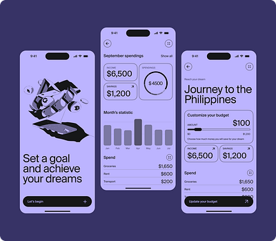 Finance planner app concept finance mobile uiux