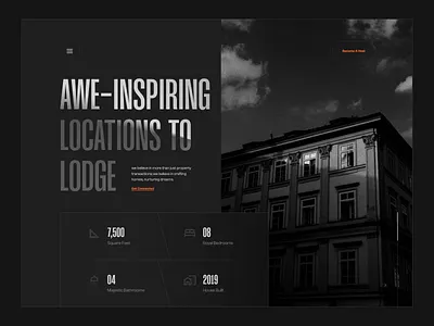 Real Estate Website Interface 2024 design flat glassmorphism hire home house info lodge minimal real estate trend ui ux web ui website design