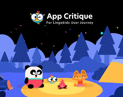 LingoKids App Critique User Journey app crtitique branding corporate creative design illustration interactiondesign kid app kidslearning logo ui uidesign uiux ux