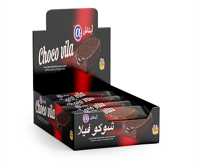 Choco Vila Chocolate Cake Packaging Design branding design graphic design illustration logo packaging