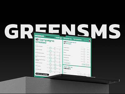 GREENSMS | Email newsletter service 3d arnold branding cg cinema4d design email greensms redshift render rozov service ui ux visualisation wnbl
