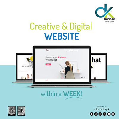 Creative and Digital website within a week! app branding design graphic design illustration logo typography ui ux vector