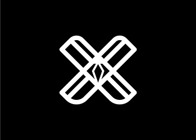 Letter X Dimond Logo design