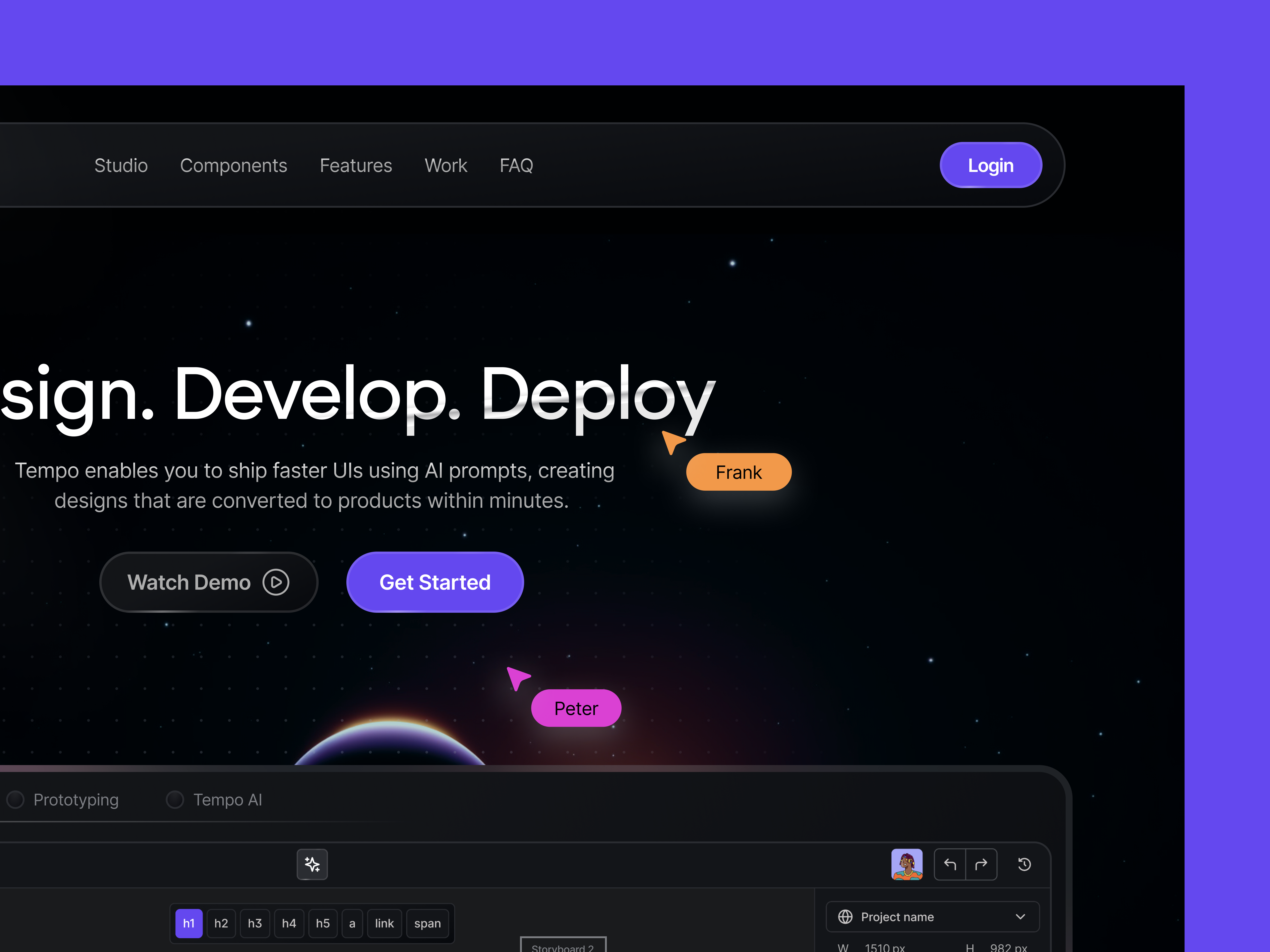 Closer looks at the detail ai animation branding dark mode dazeign demo design details inspiration landing page linear premium skeumorphism ui vector video