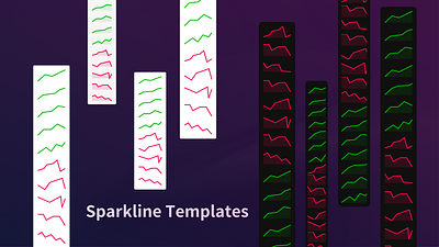 Sparkline chart templates charts design fintech sparkline chart trading