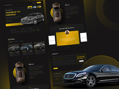 Gartner Limousine | Website Design awesome designs car rent car rental website dark theme web design landing page ui design ux design website design
