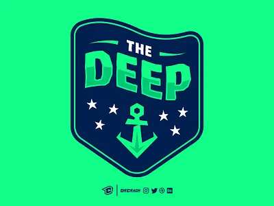 The Deep Logo anchor brand branding drcrack logo sailing sea ship