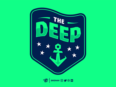 The Deep Logo anchor brand branding drcrack logo sailing sea ship
