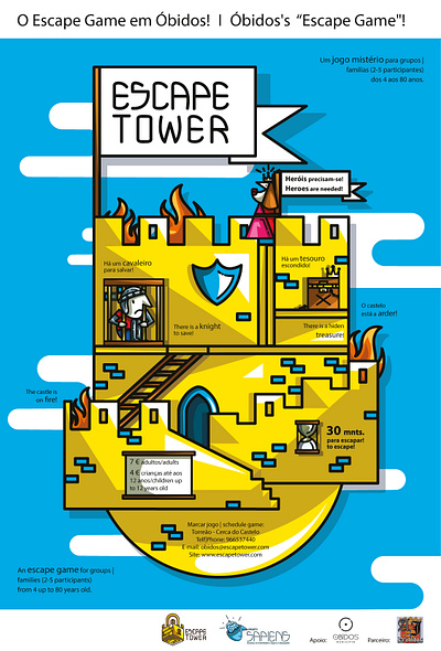 ESCAPE TOWER_ÓBIDOS/PORTUGAL branding il illustration logo