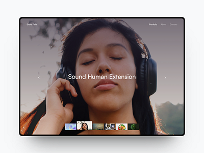 Portfolio concept design interface minimal portfolio ui uiux webdesign